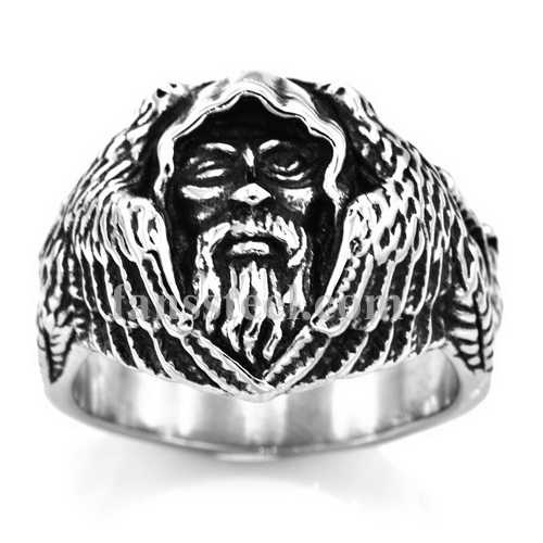 FSR20W97 Stainless steel jewelry wolf devil man ring - Click Image to Close